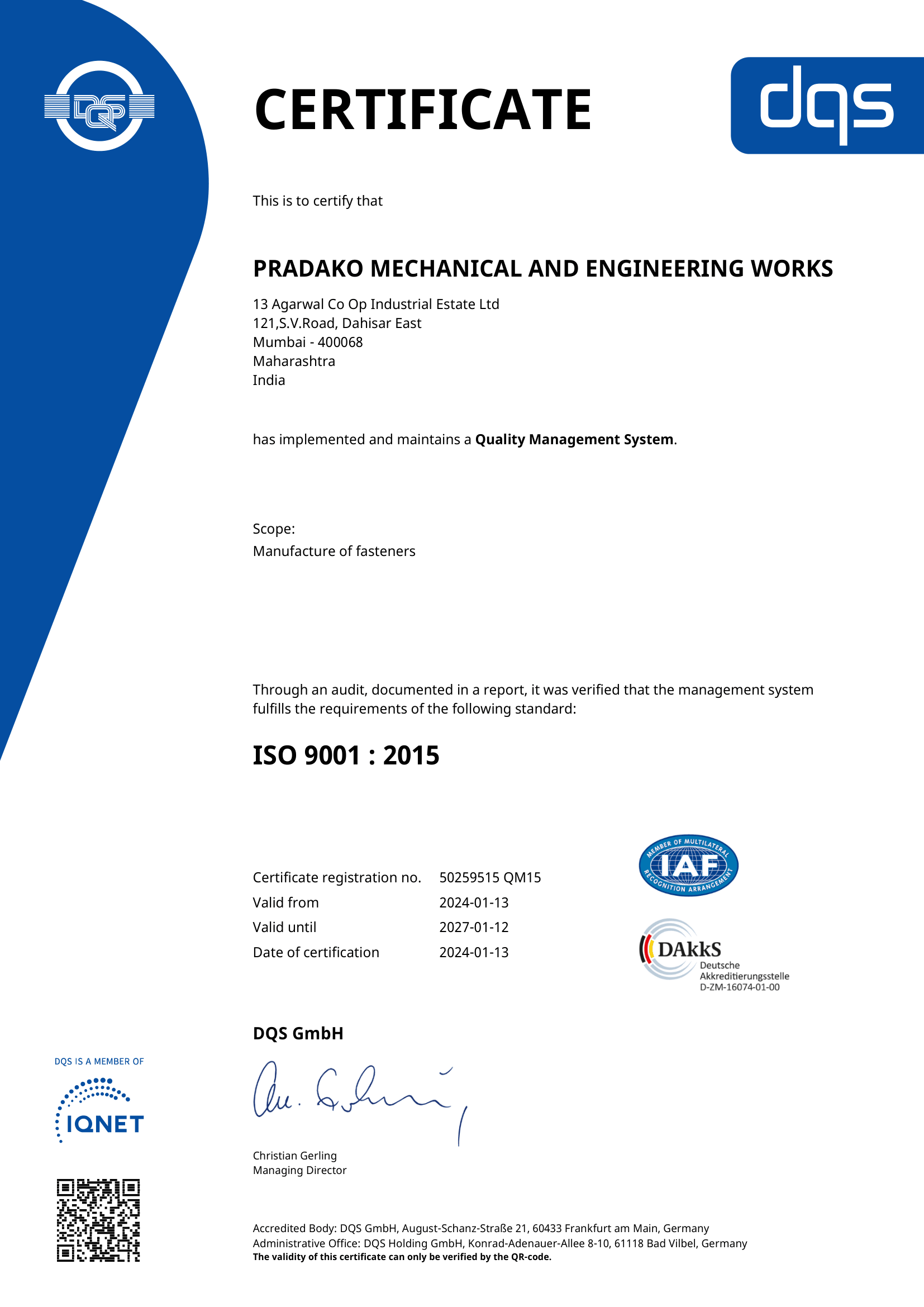Certificate